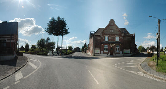 vue panoramique de la Mairie de Villers au Flos avant les travaux de mise aux normes d'accès à la mairie.